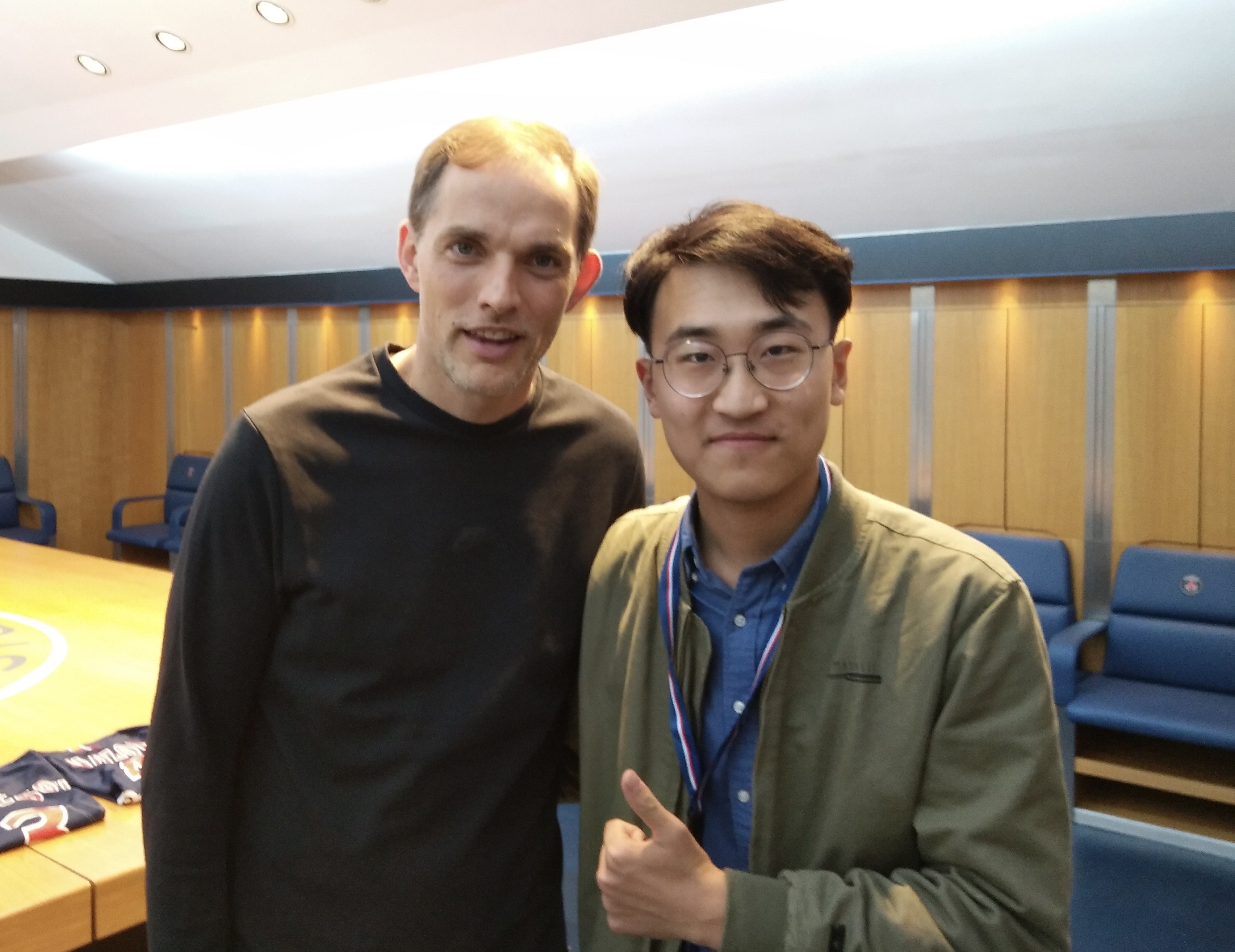 Minghuan Liu with Thomas Tuchel